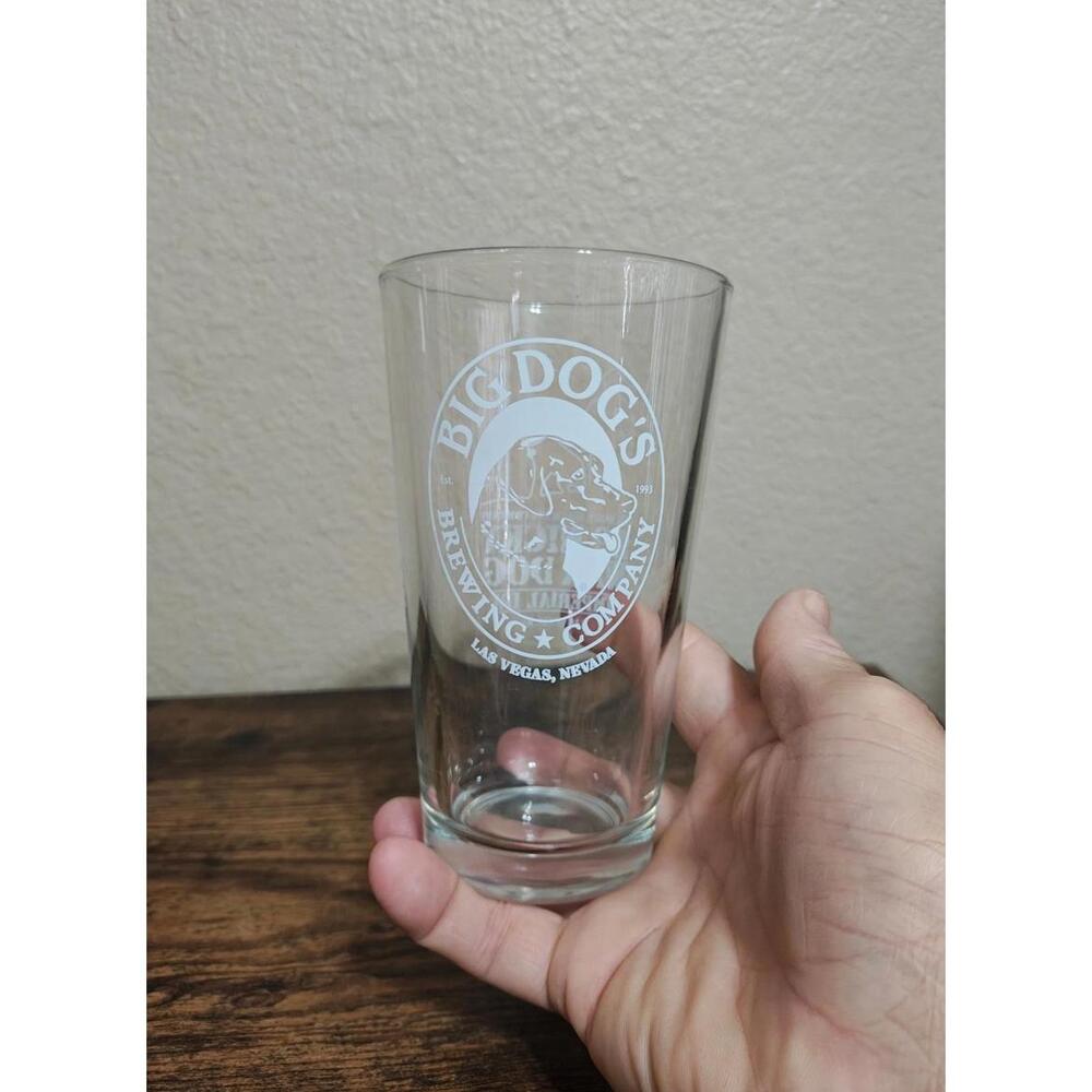 1990s Vintage Big Dog's Brewing Company Las Vegas Pint Glass